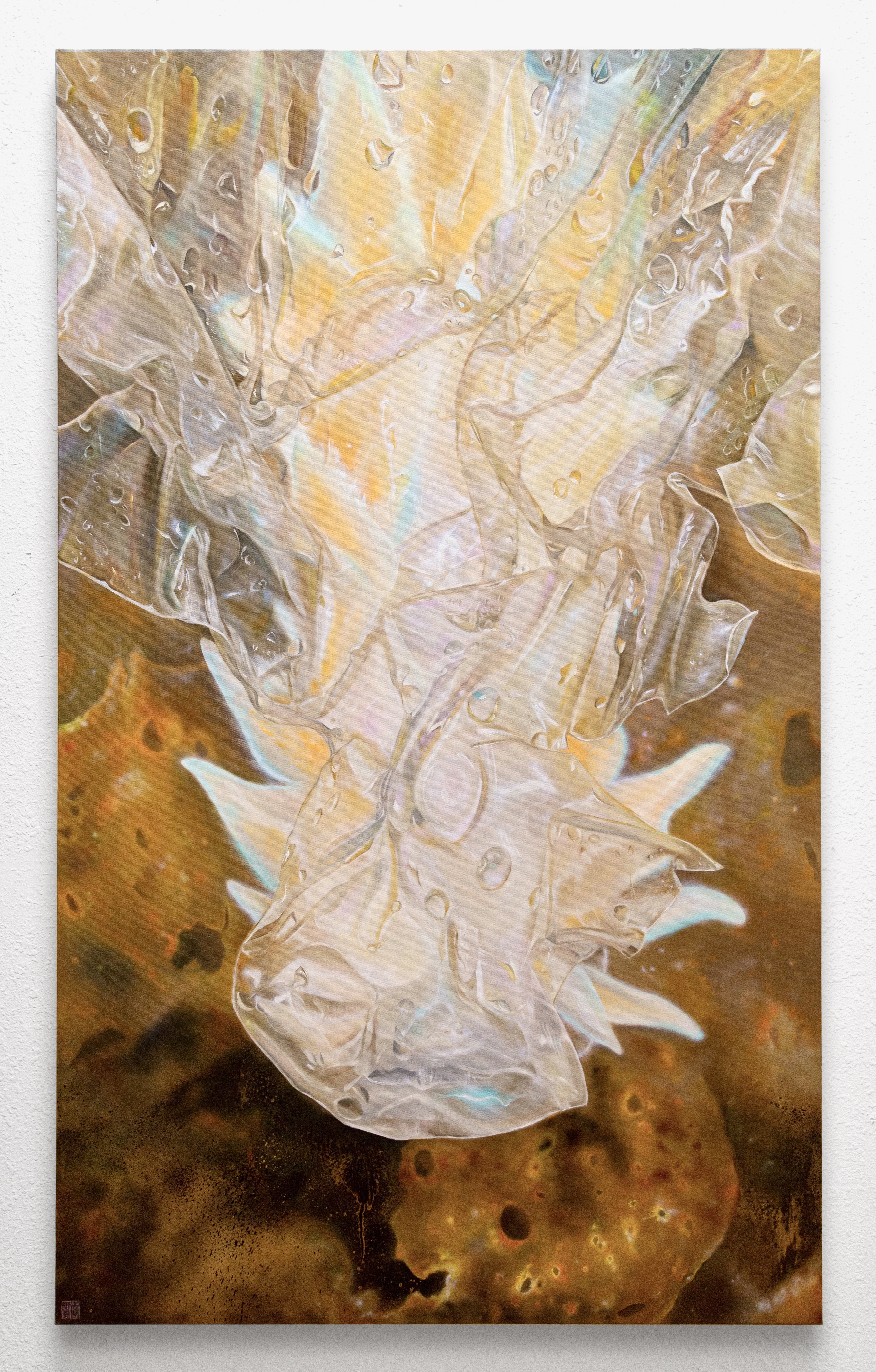 Shield, 2022, 36x60 inches, oil on canvas